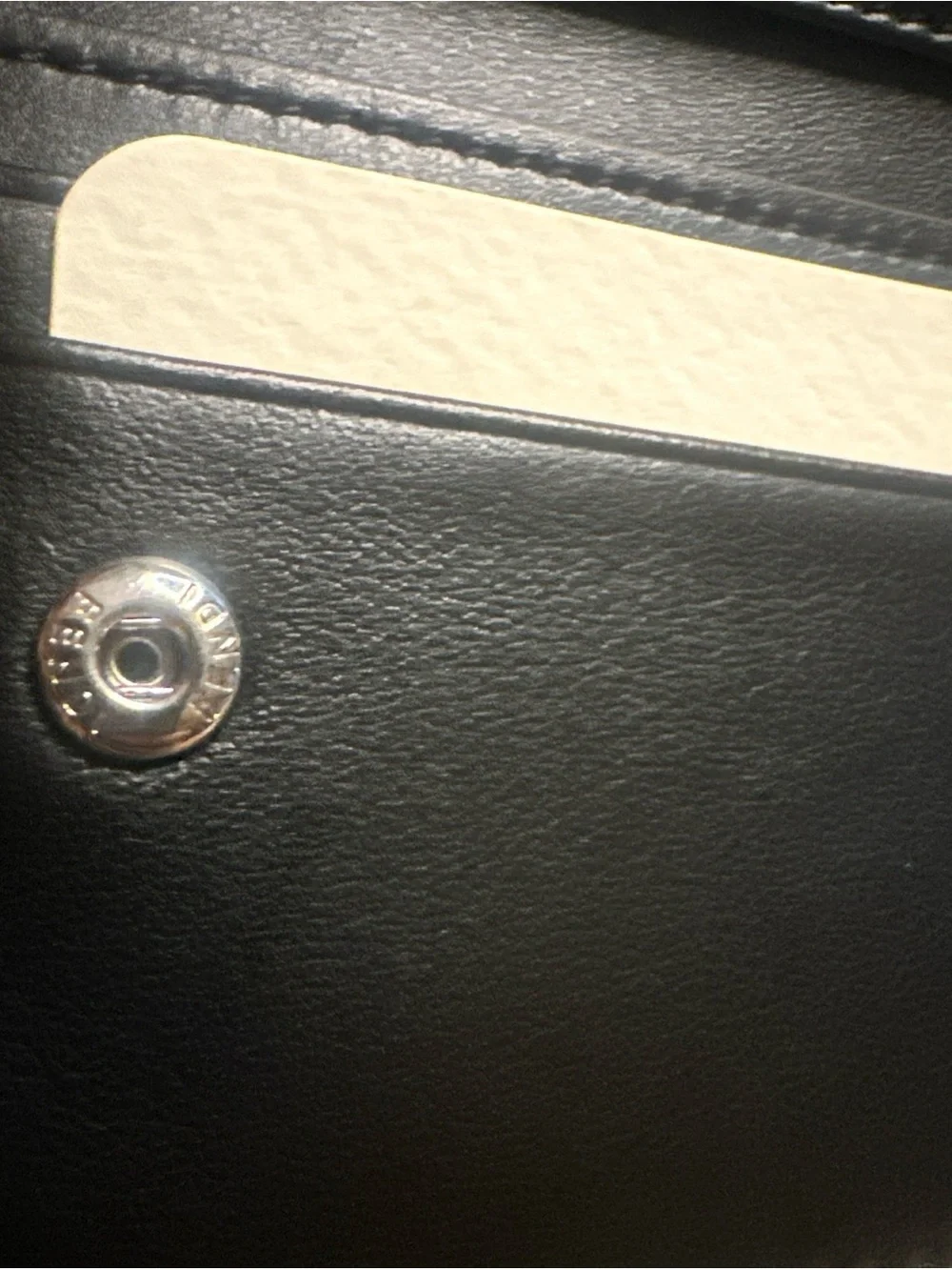 Fendi Roma Blue Leather Card Case with Black Strap NWT, Box Unisex
